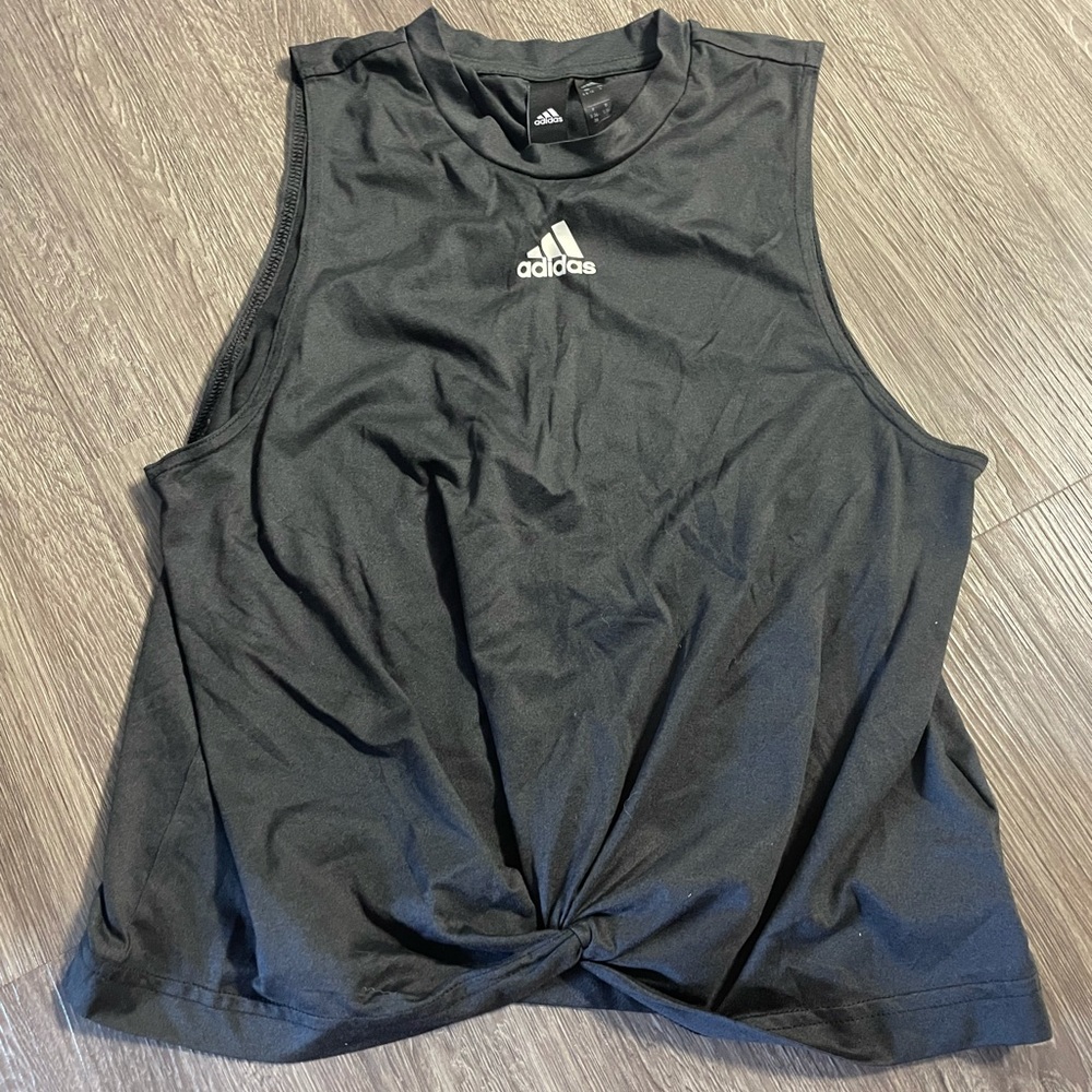 Dark gray Adidas workout tank top